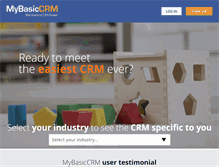 Tablet Screenshot of mybasiccrm.com